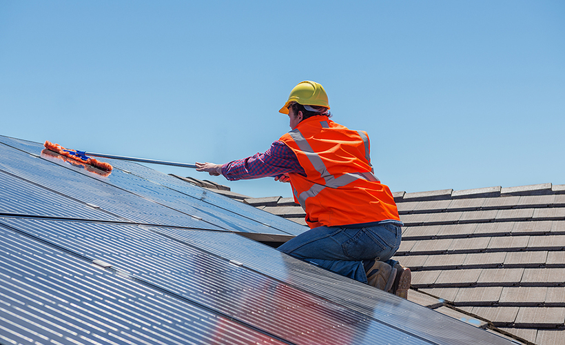 solar panel cleaning